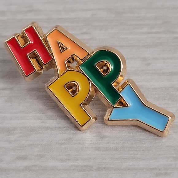 Happy Enamel Pin - Picture 2 of 9